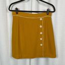 Modcloth  Mustard Yellow Own The Era Wool Blend Mini Skirt Sz.M NWT Photo 2