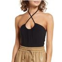 Open Edit  Halter Adjustable Black Scrunch Bodysuit Extra Small XS Tank Photo 0