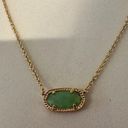 Kendra Scott  Elisa Gold Chain and Chalcedony Jade Green Glass Stone Necklace Photo 0