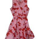 J.Crew  women's size 8 medium pink lobster dress tiered belt red nautical vaca re Photo 2