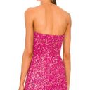 Retrofete Heather Sequin Dress in Hot Pink Strapless Mini Size Medium NWT Photo 1