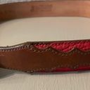 Justin ’s Red Cowhide Belt - Excellent Condition - Made In USA Photo 2