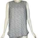 Who What Wear  Black and White Floral Sleeveless Semi Sheer Blouse Size Large Photo 0