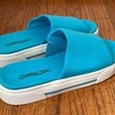 Comfortview  NWOT Turquoise Extra Wide Slide Sandals 7WW Photo 2