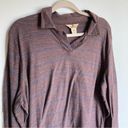 Woolrich  | Brown Stripe Retro Long Sleeve Polo Outdoor Hiking Shirt | Size 2XL Photo 2