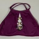 Bleu Rod Beattie Purple Criss-Cross Halter Swim Top Bikini Bathing Suit Luxury Designer Swimwear Size 4 💜 Photo 0