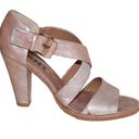 DKNY  Harlow Henna Pink Leather Open Toe Heel 6.5 M Photo 0