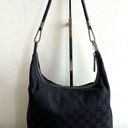 Gucci  GG Black Monogram Canvas and Leather Shoulder Bag Photo 11