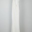 Lulus  White Satin Lace Backless Halter Maxi Formal, wedding Dress S Photo 3