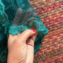 American Vintage VTG TEAL SHEER LACE SEXY BODYSUIT Photo 2