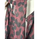 ALC Frank A.L.C. Size S 100% Silk Maroon and Black Halter Tank in Animal Print Photo 2