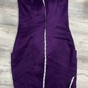 Jessica McClintock  Purple Cocktail Mini Formal Dress Y2K Prom Strapless Photo 8