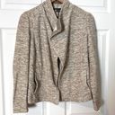 Vince Open Front Draped Tweed Knit Blazer Jacket in Sandbar Photo 5