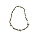 Petal Gold tone rope chain and faux  necklace Photo 3