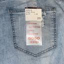 Gogo Jeans  NWT Size 20 Light Blue Wash Distressed High Rise Ankle Denim Jeans Photo 5