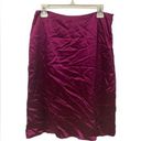 Anne Klein Ak2 Ann Klein 10 Purple Knee Length Straight Skirt Career Statement Side Zipper Photo 0