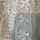 ASTR  White Lace Embroidered Floral Scalloped Trim Shorts Women Sz S Photo 6