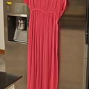 Elan 💕💕 Deep V-Neck Wrap Maxi Coverup Dress ~ Pink Large NWOT Photo 9