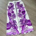 Farm Rio NWOT  Linen Womens Maxi Purple Floral Skirt Size XS Pocket Side Zipper Photo 3