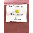 By Together  Women's Size M‎ Velvet Pink Top Grannycore Y2K Long Sleeve Button Up Photo 4