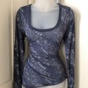 2000s y2k Long sleeve scoop deep neck slink top long sleeve Size L Photo 0