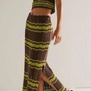 Free People FP beach Donni sweater set midi skirt green brown size medium NWOT Photo 0