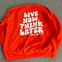 Krass&co Nica &  Orange Printed Text Crewneck Photo 0