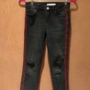 ZARA Red Stripe Jeans Photo 0