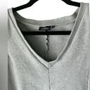 Kate Spade  Saturday Gray structured v-neck light gray flare peplum tee tank Photo 4