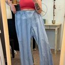 Tommy Hilfiger  Blue Cotton Vertical Striped Wide Leg Summer Pants 20 Photo 0