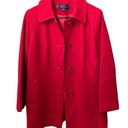 Anne Klein  Wool Blend Pea Coat Jacket Women's Size Medium Red Casual Office Work Photo 0