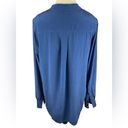 Vince  Women’s 100% Silk Blue Long Sleeve Blouse/Tunic W/ Front Pockets Size: 10 Photo 4