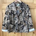 Coldwater Creek  stretch cotton petite floral print blazer size LP Photo 1