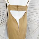 Shoedazzle Open Back Linen Blend Strappy Sheath Dress Tan XXL Photo 7