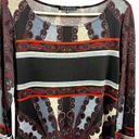 Tiana B  Brand Starburst Tunic Pullover Dress Black Burgundy Gray Women’s Medium Photo 2