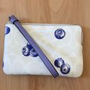 Coach Corner Zip Wristlet In Signature Canvas	With Blueberry Print CR817 Photo 1