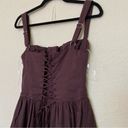 House Of CB 'Tatiana' Rich Brown Midi Sundress strappy corset back NWOT size S Photo 4