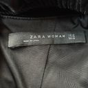 ZARA  Draped Front Tie Velvet Bodycon Mini Dress Black Size XSmall Photo 5