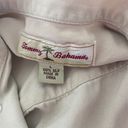 Tommy Bahama  Beige Tan Silk Button Down Blouse Sz Large Photo 6