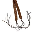 J.Crew  Brown Leather Braided Link Boho Belt With Fringe, Sz M/L Photo 6