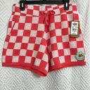 Vans NWT  Fruity Fun Shorts Checkered Cherry Hot Pink White Knit Photo 1