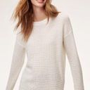 Wilfred  Free Womens Sweater Isabelli Waffle Knit Dropped Shoulders Cream Medium Photo 1