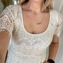 Gap Lace Overlay Off White Dress Photo 2