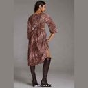 Anthropologie  Dress Women's Ranna Gill Sz S Leopard Print Cut Out Midi Brown NWT Photo 2