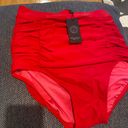 Relleciga Women's High Waisted Bikini Bottom Tummy Control Ruched Swimsuit Bottom Tankini Briefs Photo 5
