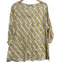 Coldwater Creek  yellow light weight sheer 3/4 sleeve top Photo 3