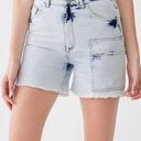 DL1961  Denim Hepburn High Rise Wide Leg Short Mystic Womens Size 32 Photo 0