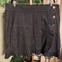 Lane Bryant  Y2K Black Denim Skirt With Faux Buttons and Ruffles Size 20 Photo 0