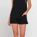 l*space L*  black cotton carina romper XS spring summer vacation beach coverup Photo 0