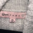 Crave fame  NWT Gray Cable Knit Turtleneck Sweater Size XL Photo 3